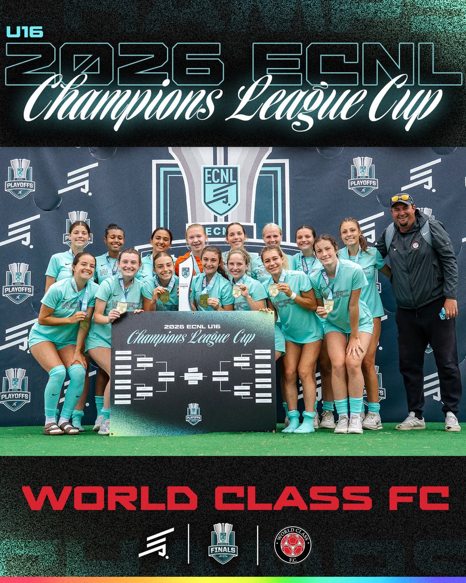 ECNLgirls's tweet photo. 𝐘𝐎𝐔𝐑 𝟐𝟎𝟐𝟔 𝐄𝐂𝐍𝐋 𝐔𝟏𝟔 𝐂𝐇𝐀𝐌𝐏𝐈𝐎𝐍𝐒 𝐋𝐄𝐀𝐆𝐔𝐄 𝐂𝐔𝐏 𝐂𝐇𝐀𝐌𝐏𝐈𝐎𝐍𝐒 

#ECNLFinals https://t.co/nHe2vqiS7u