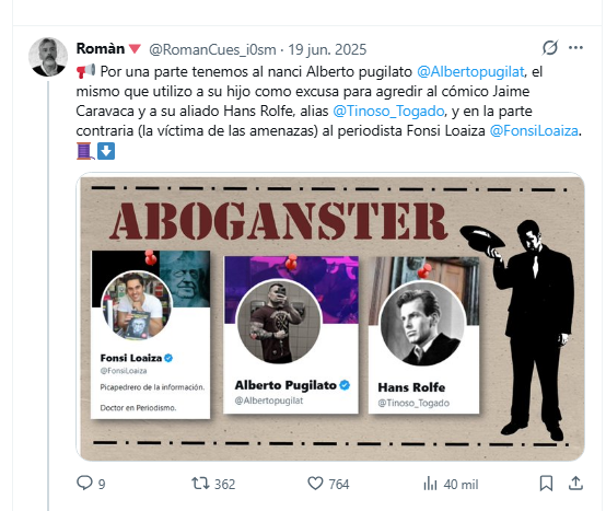 RomanCues_i0sm's tweet photo. @Albertopugilat ¿Te recuerdo los "cariñosos" mensajes que dedicaba tu aboganster a Fonsi amenazándole?  https://t.co/FHLfdIRoNI https://t.co/7YdxIMWZ3M