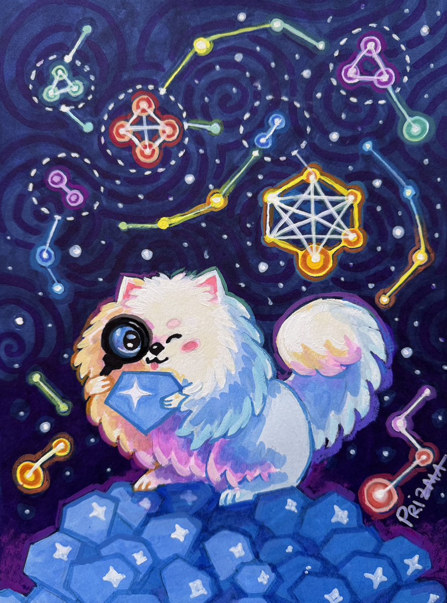 prizmapearlz's tweet photo. Sooo I made something cool I wanna share w you!

I was approached by @dollarbill_tele to see if I would make some art for his project $PYONYA 

Pyonya is a sticker pack created by @durov himself of a cute white Pomeranian (I think his dog?)

I decided to say yes, cuz the dog is cute 😂 but also cuz it’s interlinked with another cool project he has been building called @intelmapsio 

Intel maps is basically the bubble maps for TON

Because Bubble Maps doesn’t work for TON… everything on TON looks like the worst bundle ever on Bubble Maps, bc it tracks every transaction going through the DEX

So intel maps fixes that, and now we can use that to track wallets and transactions on the TON blockchain! 

Thanks for doing this awesome work @dollarbill_tele! 🩵🐶