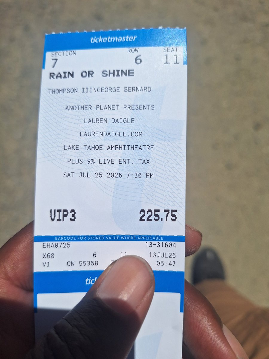 George19952003's tweet photo. @Lauren_Daigle Someone stole my ticket. Arest this person if they go. https://t.co/KLVkq2huRU