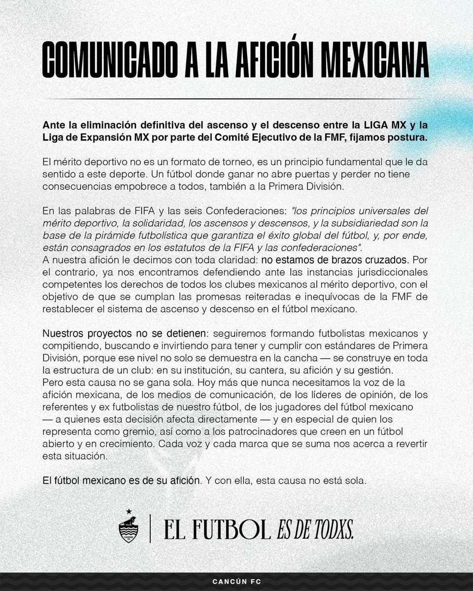 Cancún FC tweet media