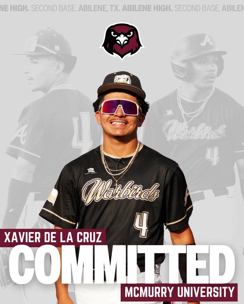 WarbirdBaseball's tweet photo. Congrats to Xavier De La Cruz on his commitment to @McMurryBaseball 

#WTD | #EagleBaseball⚾️ https://t.co/oNkBulYuan