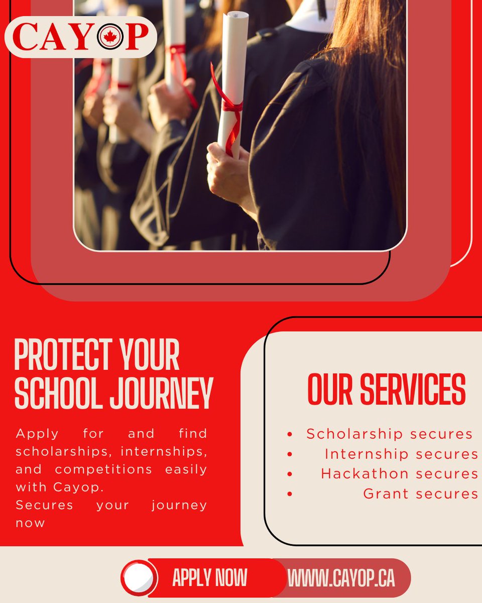 cayopofficial's tweet photo. #CAYOP#Scholarship#Students#Internships
#Hackathons https://t.co/sbsnwijnp8