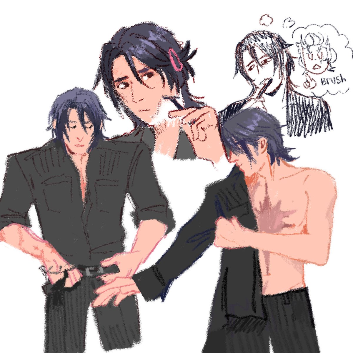 jooliart's tweet photo. Getting ready #ffxv #noctis https://t.co/A6Cy829mtu