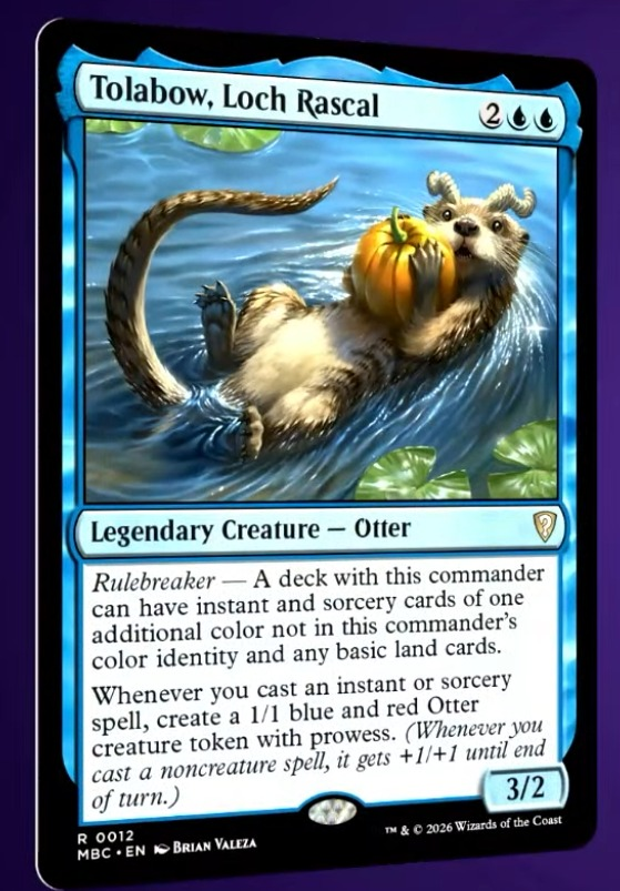 royceybrackets's tweet photo. lot of talk about this guy but what does he even do. i don't think you really get anything new that a normal U/X creature doesn't give? it'd have to be something that takes advantage of the "all basics" but it's like... bring to light? with no targets? idk impress me https://t.co/L07XmWbUwh
