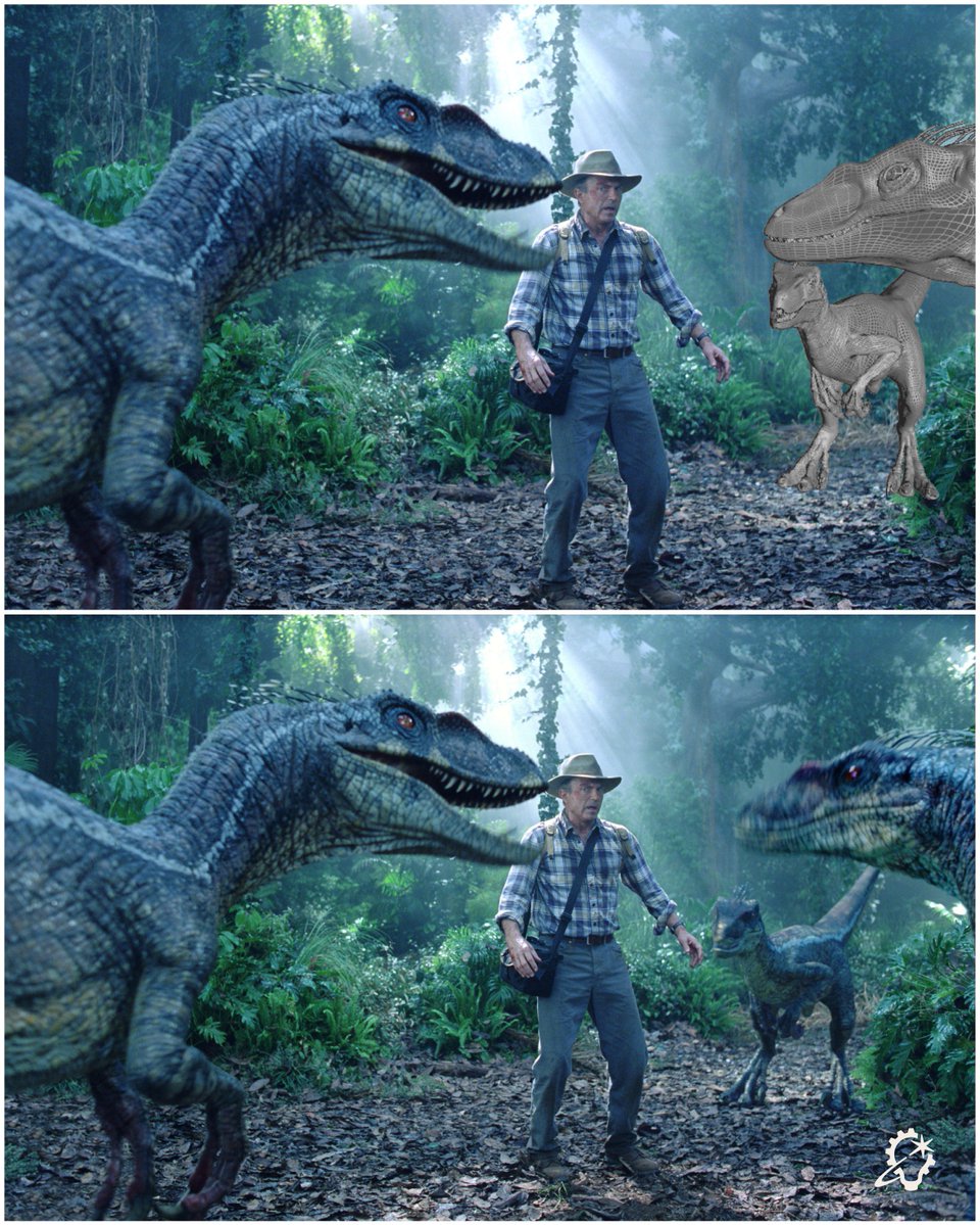 ILMVFX's tweet photo. As we continue to celebrate the career of the late actor Sam Neill, we mark the 25th anniversary of Jurassic Park III, which was Neill’s first return to the Jurassic universe. For us at ILM, the film also marked our fourth collaboration with director Joe Johnston, who started his career with the company back on Star Wars: A New Hope. Jurassic Park III was packed with groundbreaking CG dinosaurs, from the ferocious spinosaurus to the soaring pterodactyl, as well as some tried-and-true miniature work, including the film’s memorable plane crash.