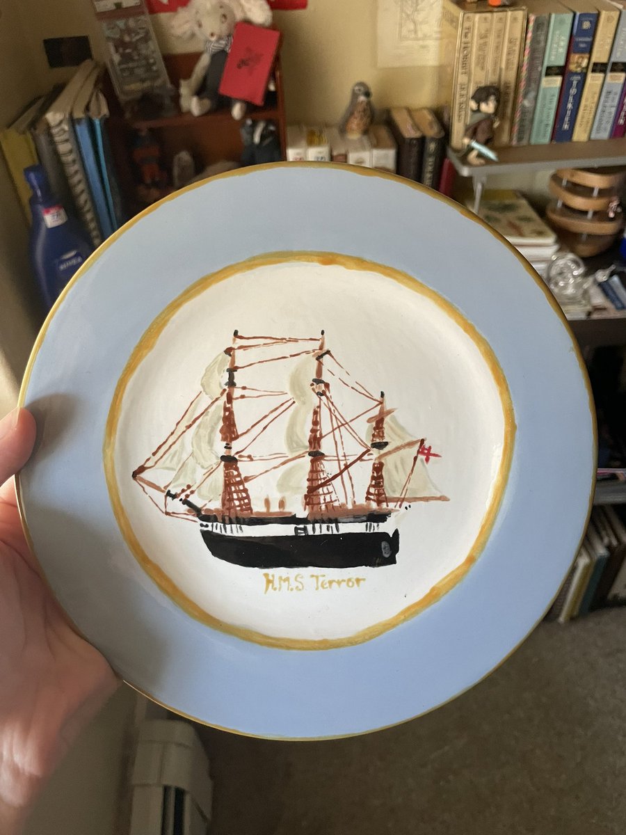 eh_laura_'s tweet photo. Made a decorative terror plate! Maybe one day I’ll make an erebus #polarexploration #franklinexpedition #theterror https://t.co/RmFxMGqhHN