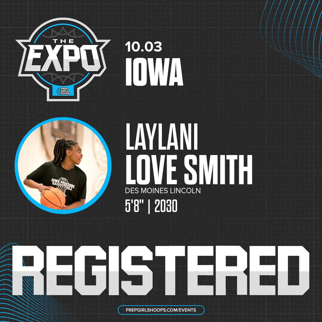 PGHIowa's tweet photo. Welcome Class of 2030 Laylani Love Smith (@theelovesisters) of Des Moines Lincoln HS to the @PGHIowa Showcase @ Kingdom Hoops Basketball. 

🔥🏀 #PGHExpoIA 🏀🔥

Register NOW! 👇  
https://t.co/YfKLRoki6c https://t.co/70FFI8ganV