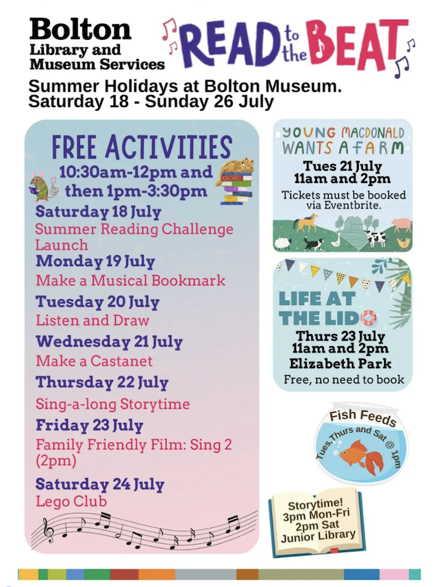 TheGatesReading's tweet photo. Lots on at Bolton Library over the holidays. #TheGates #TheGatesReading https://t.co/xrD1hDeXmv