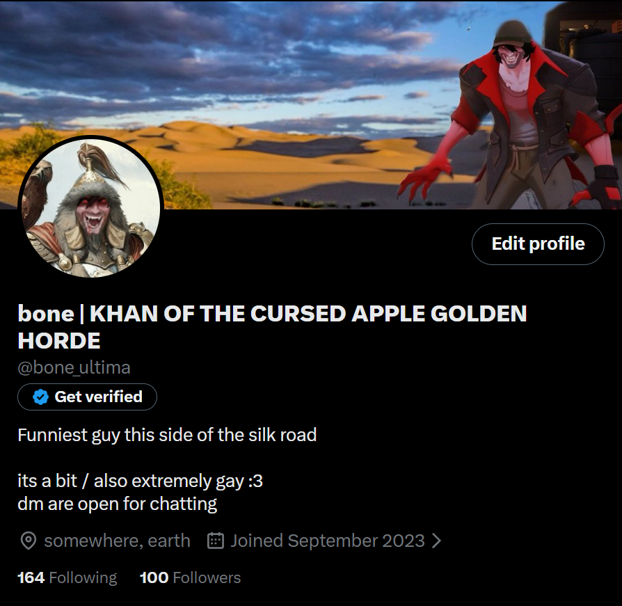 bone | KHAN OF THE CURSED APPLE GOLDEN HORDE tweet media