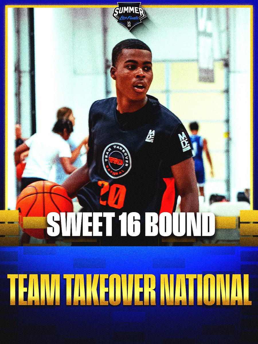 madehoops's tweet photo. Team Takeover National eliminates Ball By Design to keep their championship hopes alive! 

Sweet 16 up next for @TTO17uNational. 🏆 https://t.co/XeJwluLNw6