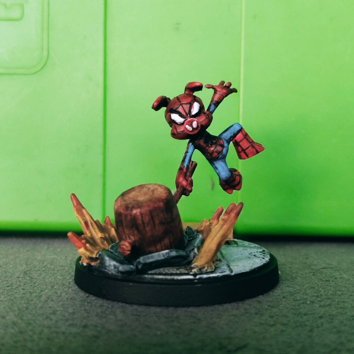 AlvaroDeLamo's tweet photo. Spider-Ham (Peter Porker)

#marvelcrisisprotocol #spiderham #peterporker #spidercerdo #webwarriors https://t.co/NrViDY7KOz