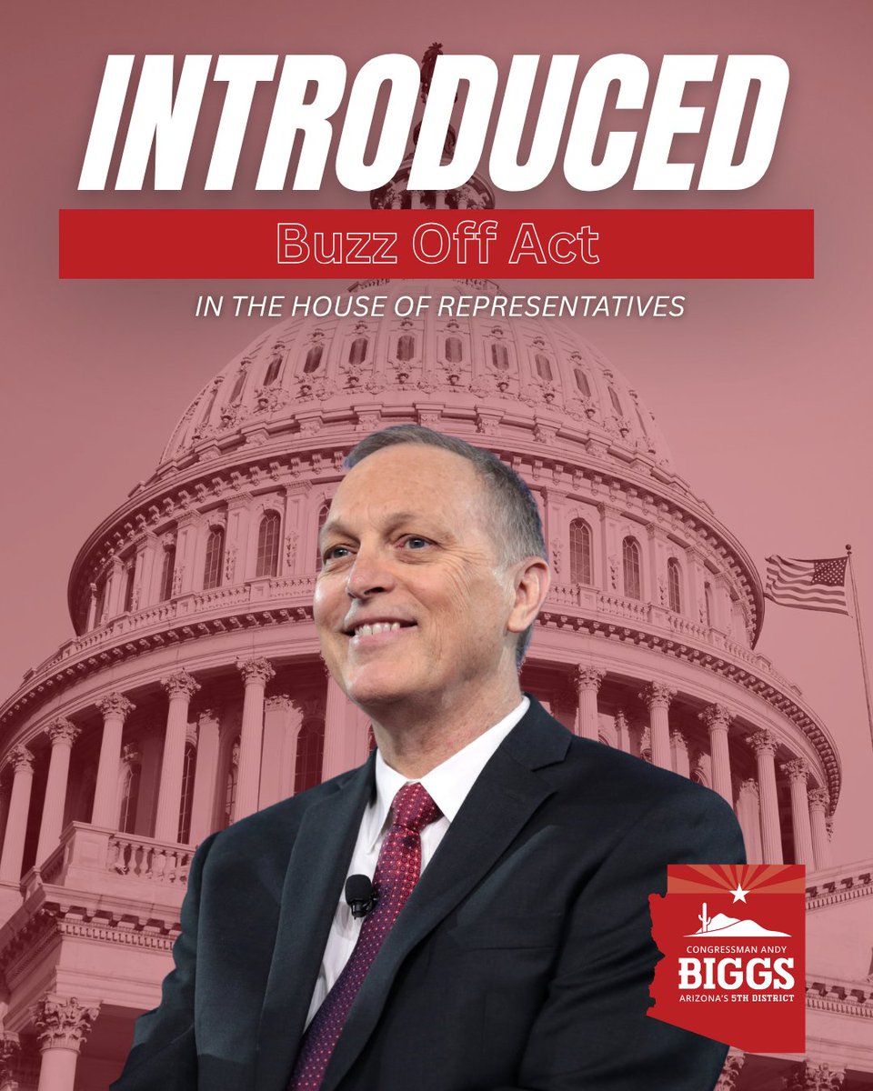 RepAndyBiggsAZ's tweet photo. Earlier this Congress, I reintroduced the Buzz Off Act to prevent federal law enforcement agencies from using drones to conduct warrantless surveillance of U.S. citizens.

We must ensure our laws reflect technological advances to protect the constitutional liberties of the American people.