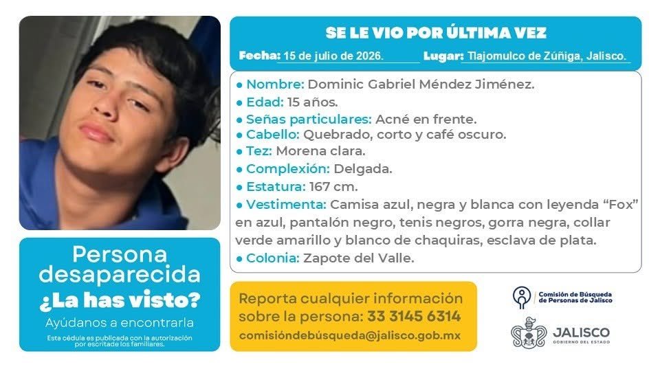 VMGlezR's tweet photo. Desaparece menor de edad en Tlajomulco, Jalisco (Zapote del Valle) https://t.co/qoXODmldwJ