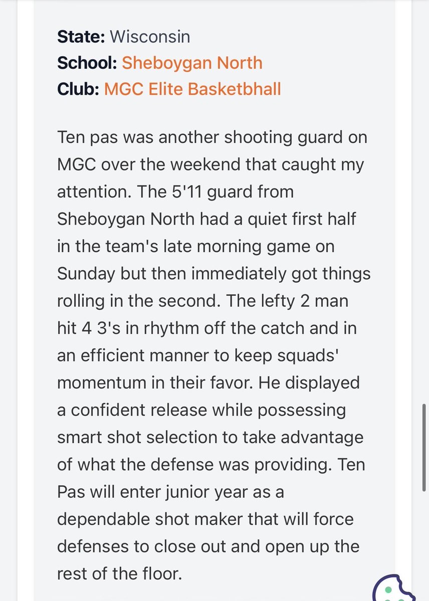 NolanTenPas's tweet photo. Write up from this weekend 
@PrepHoops_WI https://t.co/HOzWbnOXUm