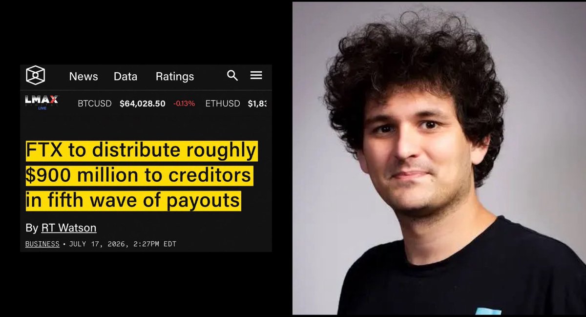 AshCrypto's tweet photo. BREAKING: 🇺🇸 FTX will distribute $900 million to creditors starting July 31st. https://t.co/Ga6YW6aiA7
