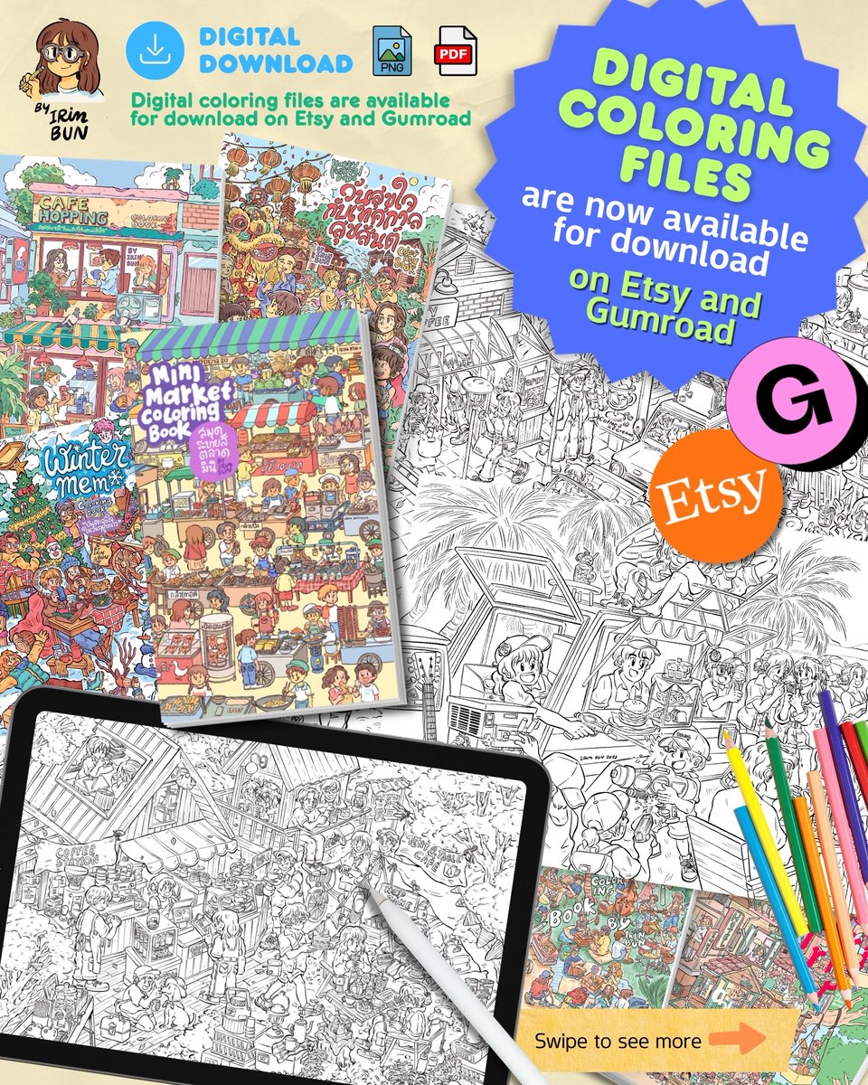 ib_bun's tweet photo. For international fans: Digital coloring files for all collections are now available to download on Etsy and Gumroad!
https://t.co/QdcY6b1PD7
https://t.co/6Dh5qHS6Q4
#coloringpages #digitaldownload #procreatecoloring #instantdownload #etsyseller https://t.co/BAvXEZZVso