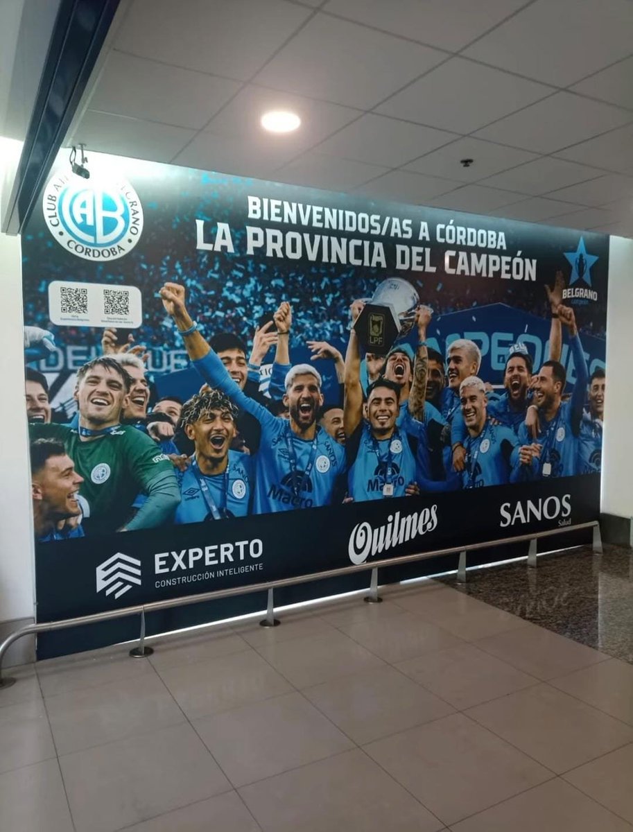 Facu_Priante's tweet photo. #Belgrano | 🤩 La historia que publicó Luis Fabián Artime, mostrando el nuevo cartel de bienvenida en el aeropuerto de Córdoba. https://t.co/8PE9sXqN1B