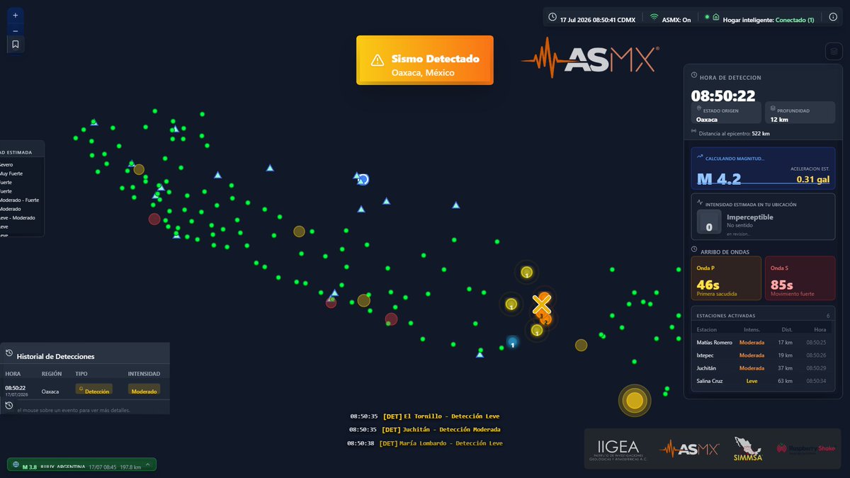 IIGEAac's tweet photo. #Sismo detectado por #ASMX en tiempo real.
Estacion no identificada
2026-07-17, 08:50:42
Magnitud en calculo...
Informacion sujeta a errores.
Instala ASMX desde: https://t.co/C8uBmhADky https://t.co/DlEfqRw4fT