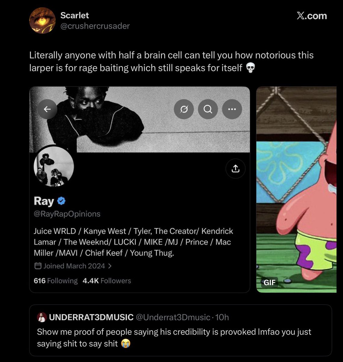 TheShitPOSTGUY's tweet photo. Ngl I notice their a lot of Eminem , Cole, Drake , and Wayne fans that don’t like Ray https://t.co/ILtEJXcitM