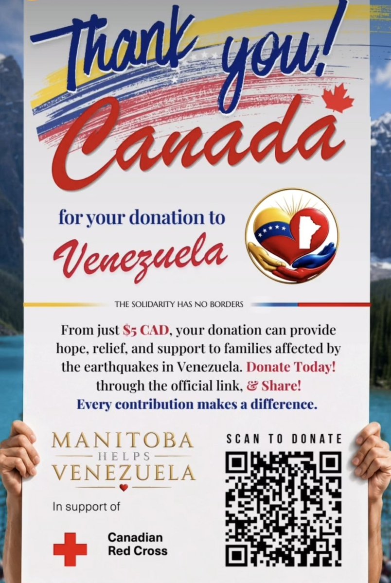 GomezDiann74899's tweet photo. A heartfelt thank you to everyone who has donated, shared our posts, and supported the Manitoba Helps Venezuela campaign. Your kindness is making a real difference.
But our campaign is not over.
After the devastating earthquakes, thousands of Venezuelan families are still facing unimaginable loss and the difficult journey of rebuilding their lives. They need our support now more than ever.

@aiellokellyk
@caramelo2209 @Yuliethyuyis__ @Alejoestrada @SandraA32193 @ZorroNinja27 @jumacaly