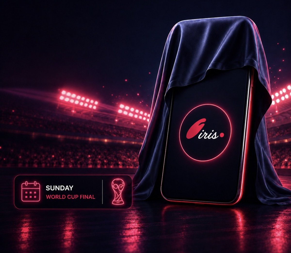 Iris_token's tweet photo. One more match. One more surprise.

The next #IrisApp feature will be released immediately after the FIFA World Cup Final this Sunday.

You’re going to like this one. 👀 https://t.co/l0CmaVEU8m