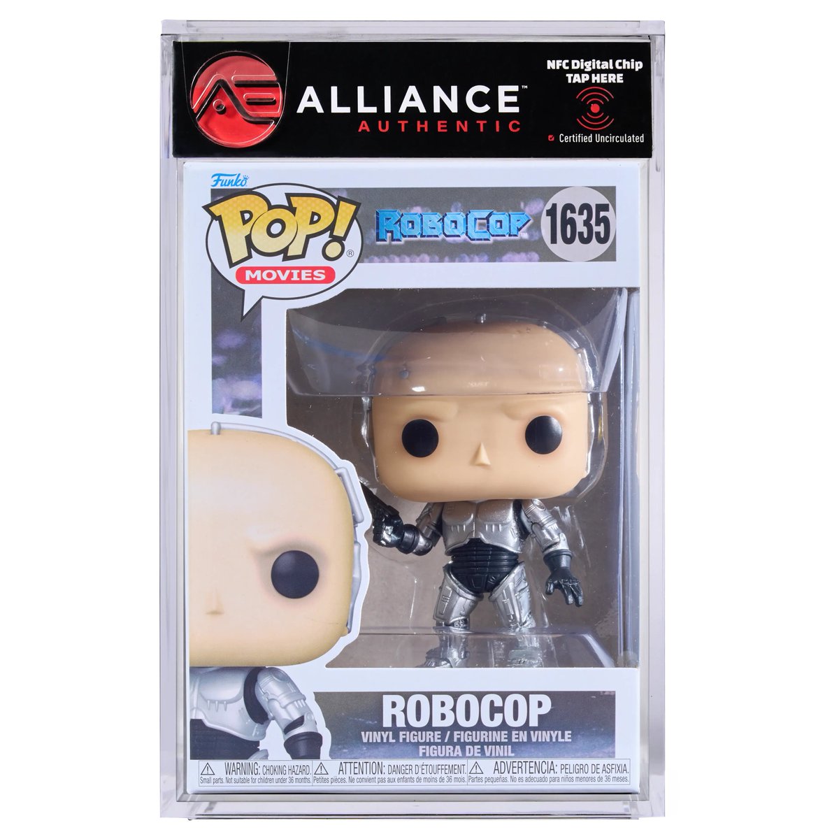 AllianceAuth's tweet photo. 39 years ago today, @RoboCop  hit theaters.

For 80s kids it was the suit, the walk, the gun, the nonstop cable reruns.

Now he's encapsulated. Individually numbered, sourced before retail, NFC-secured. A fitting home for a man rebuilt as a machine.

https://t.co/olxAo6wVnG https://t.co/vMedFxyBRN