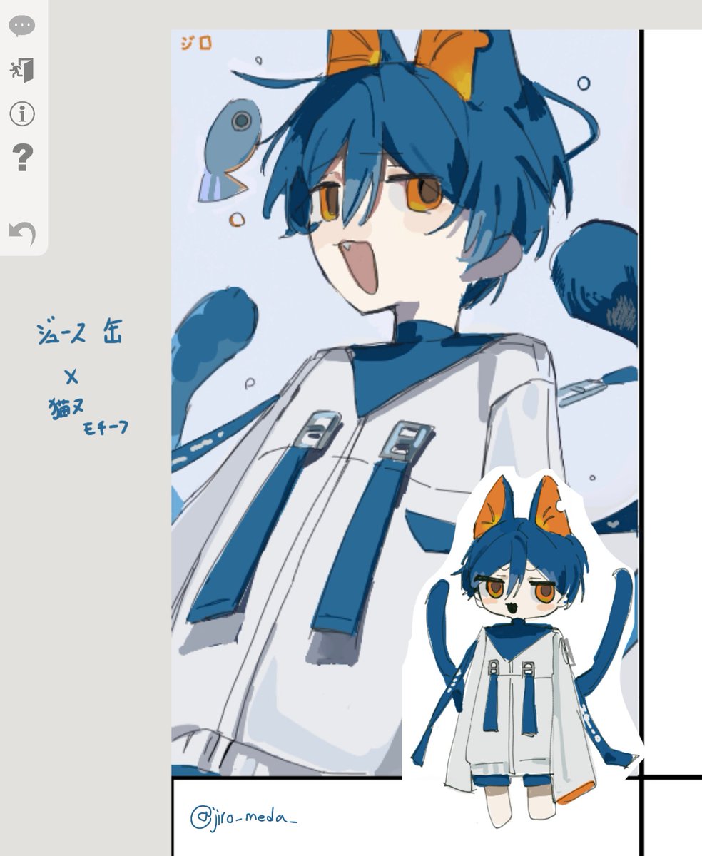 jiro_meda_'s tweet photo. 絵チャやってきました(●´ω｀●)丿
新しいOCです✨✨️　#オリキャラ https://t.co/2eepU6g02P