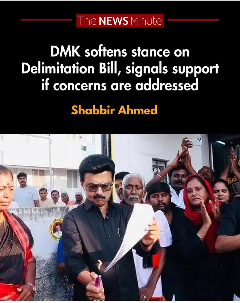 Sidprabhakar7's tweet photo. Saying it exactly as it is.
DMK softens stance on delimitation bill.
 By @Ahmedshabbir20 
Read: https://t.co/5d1vBbgvYN https://t.co/4Th9nXU4AP