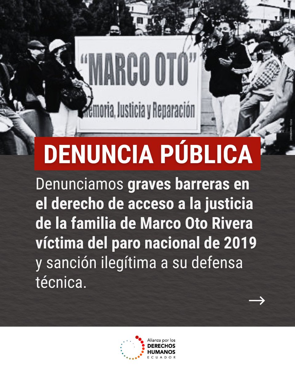 Alianza de Organizaciones por los Derechos Humanos tweet media