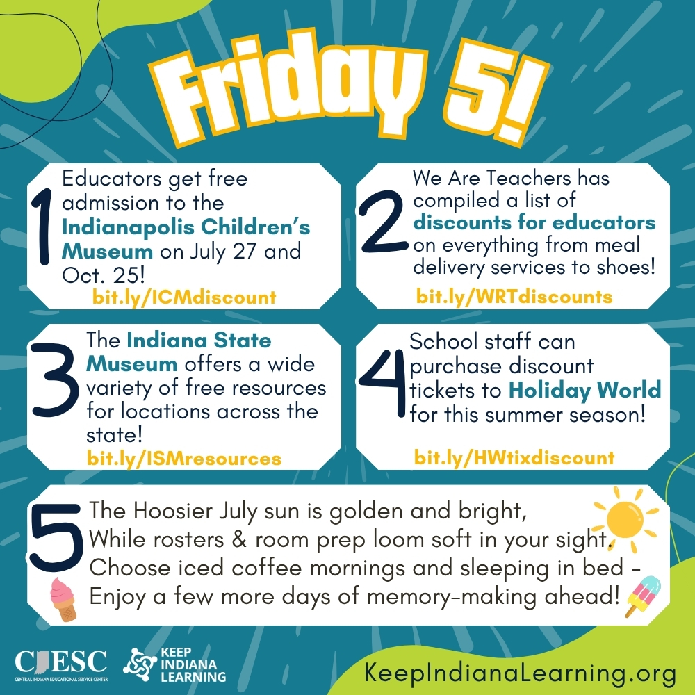 KeepINLearning's tweet photo. Happy #FridayFive! 🍉 Before rosters and classroom prep take over, we want to celebrate you with some amazing educator discounts and freebies. ✨ We hope these perks help you enjoy every last drop of summer fun before the school year starts. ☀️ https://t.co/1817m02oNY