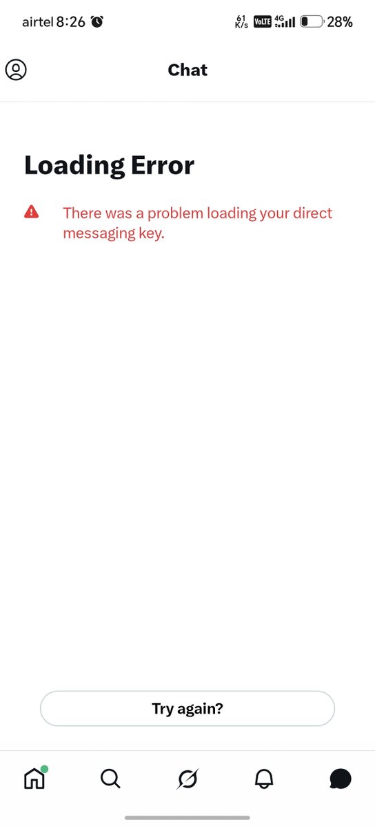 ibrahimkababaa's tweet photo. Unable to communicate with server in X
Loading Error

There was a problem loading your direct messaging key.

@X
@Support
@premium

Can't able to check dms could you please check my issue and solve my problem, https://t.co/b6RocjoUZO