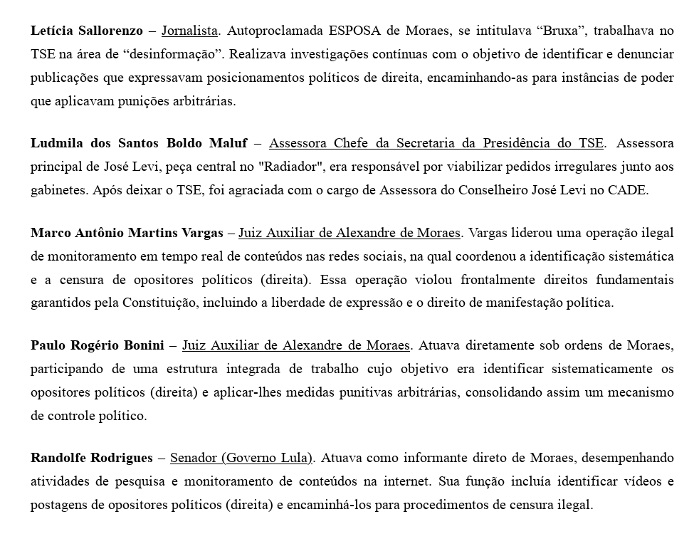 drpaulofaria22's tweet photo. De tudo isso que o Trump revelou ontem - COM DOCUMENTOS DA CIA -, alguém ainda duvida que MORAES, o XANDÃO-MOR DA REPÚBLICA, foi o responsável pela maior FRAUDE ELEITORAL DO SÉCULO, ao devolver o NOVE DEDOS à presidência, enquanto chefe da "ORCRIM do TSE"?

AS ELEIÇÕES DE 2022 FORAM FRAUDADAS, NA CARA DURA, COM APOIO DA USAID, CHINA... e MADURO!

Vejam como a "ORCRIM do TSE", comandada por MORAES, estava bem estruturada... tem até ex-membro como ministro atual do Lule...

O Brasil não é para amadores.🤡