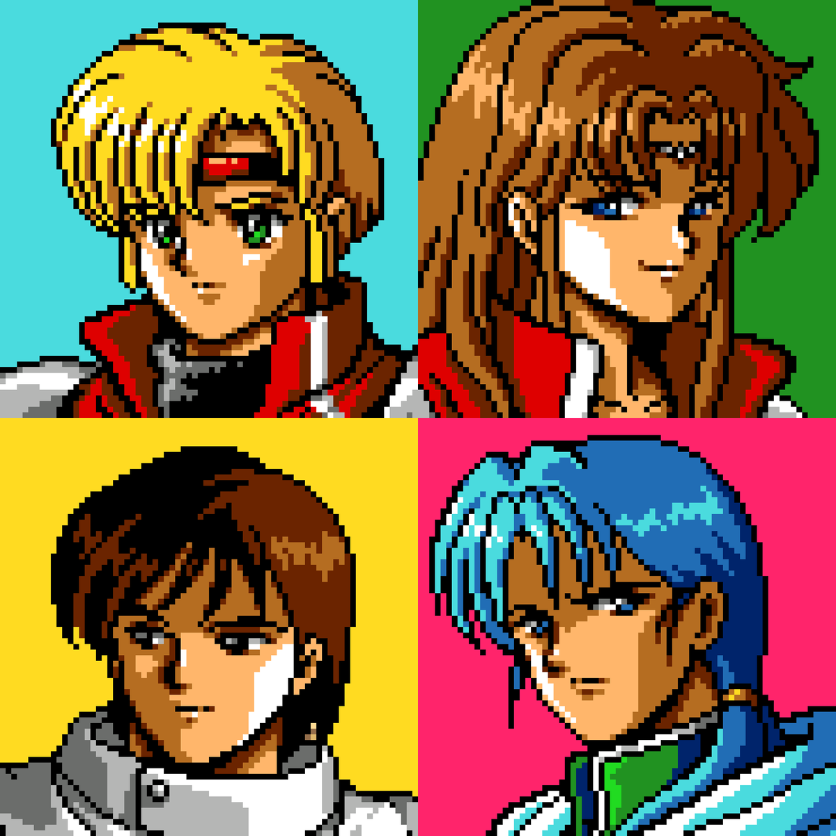 FantasyAnime's tweet photo. Character portraits in Phantasy Star IV (Genesis/Mega Drive) https://t.co/HEUHo0yggf