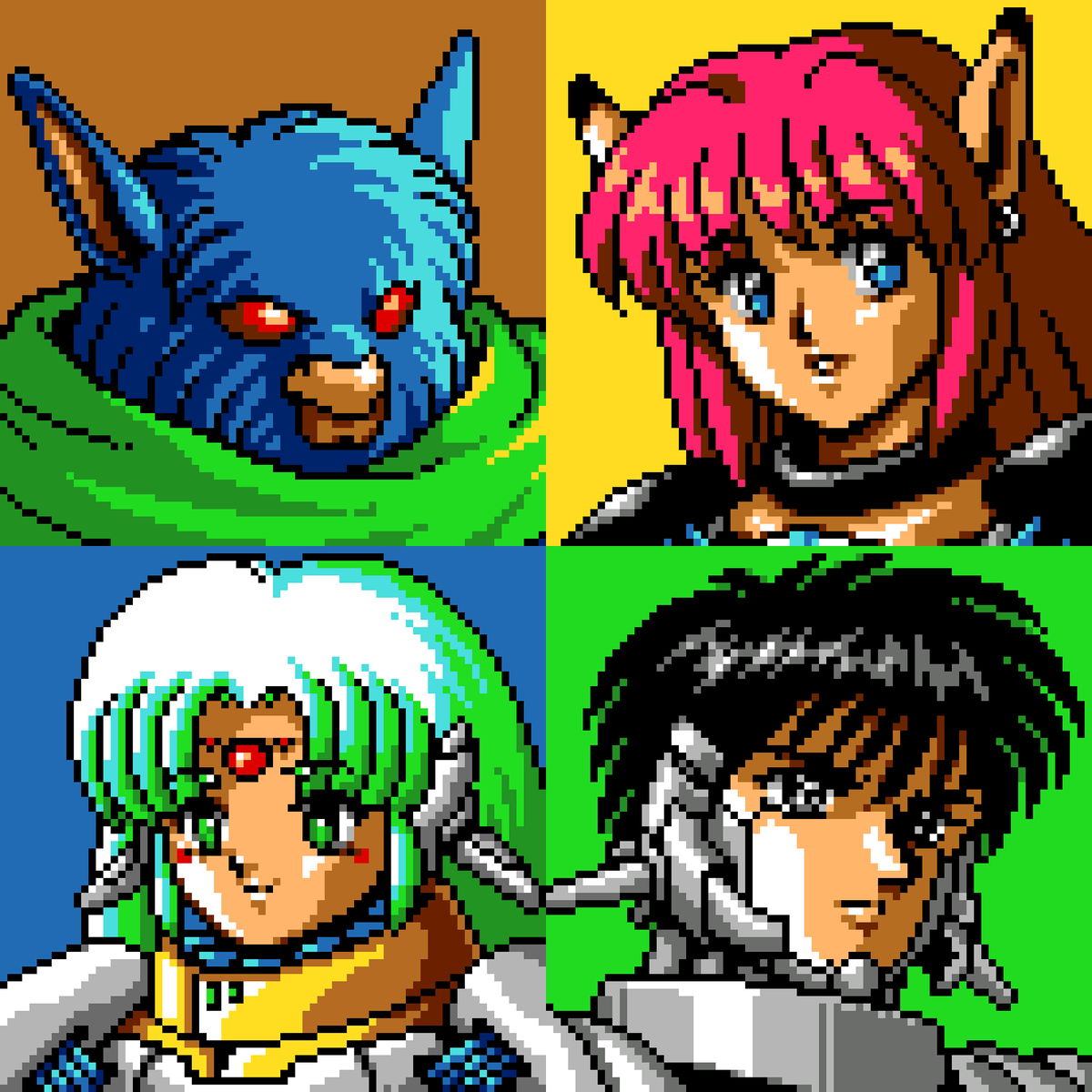 FantasyAnime's tweet photo. Character portraits in Phantasy Star IV (Genesis/Mega Drive) https://t.co/HEUHo0yggf