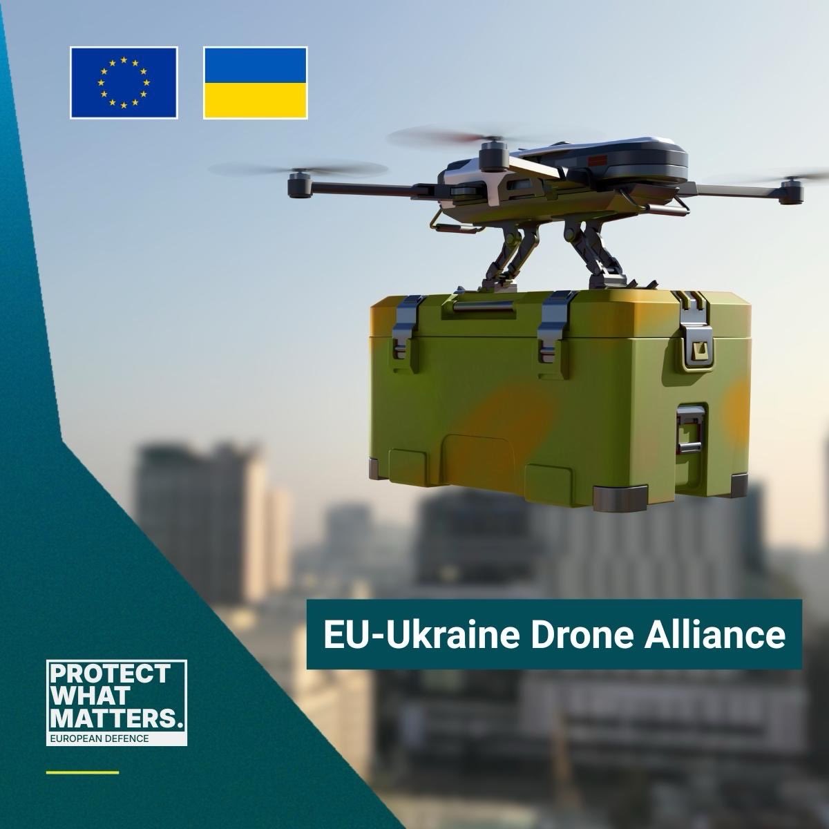 KubiliusA's tweet photo. This week 🇪🇺&amp;🇺🇦 have made a #DroneDeal.

Now we switch to implementation mode. 

The #DroneAlliance - 1st practical step. 

It will bring EU&amp;UA drone companies together to work on innovation, ramp-up, legal environment and delivery. 

#Stronger2gether

➡️https://t.co/nsHUWnVWfO https://t.co/Zm5Fo4VWWj