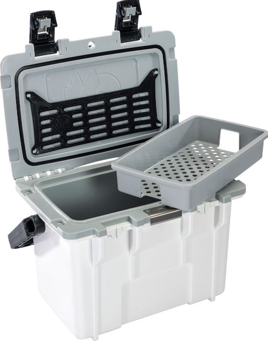 NalpakGroup's tweet photo. Hot day, cold cooler. The Pelican 14QT has walls an inch and a half thick and a lid gasketed like a freezer door. Dry box, snack tray, magnetic bottle opener, 3 year warranty. One cooler, every weekend from here to September and beyond.   https://t.co/D05gkPNsI9 https://t.co/p8FtRzCzqO