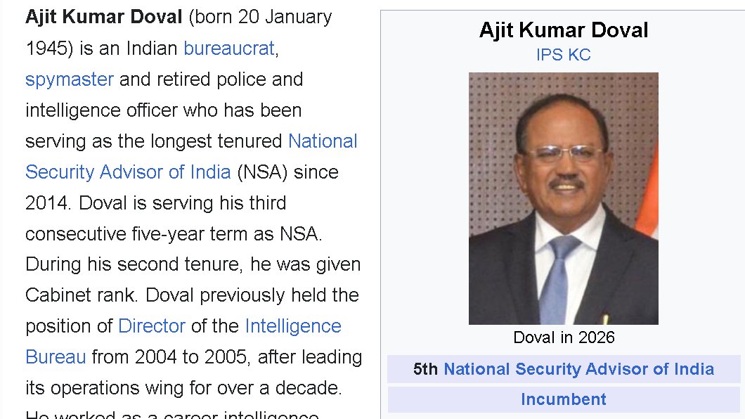 W_ENO_X's tweet photo. @cyborg_reborn Ajit dowal sir - DOB - 20/01/1945 
Pakistan DOB- 15/08/1947 https://t.co/wkdTfpMK37