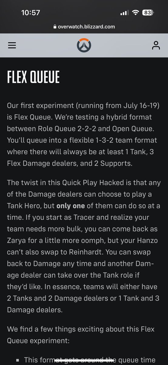 YUR1CIDAL's tweet photo. @sick_of_condos i’ve only played that 6v6 mode with my stack so not sure how it is with randos. rn they’re testing a 6v6 mode that’s role queue 1-3-2 or 2-2-2, where one of the dps can switch to tank during the game if needed, and this is the mode i’m enjoying https://t.co/dk6f48HxRD