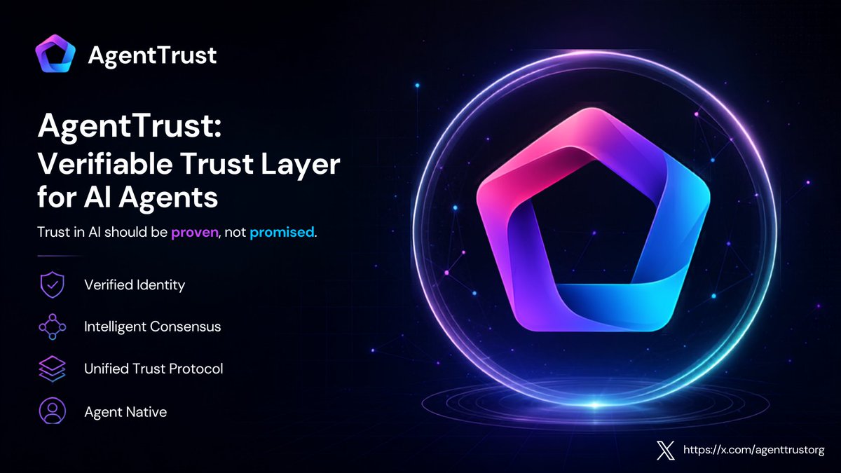 AgentTrustorg's tweet photo. Meet AgentTrust.

A trust layer for AI agents on Stellar with verifiable execution and transparent reputation.

Because AI trust should be proven, not promised.

@BuildOnStellar @IND_stellar @fair_communityy
#StellarBuildStation #BuildOnStellar #RiseIn #BuildInPublic https://t.co/bUOf2xcZHv
