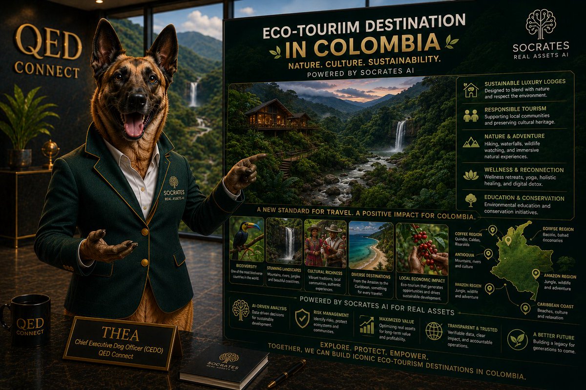 valhallawulff's tweet photo. ๐ฟ The future of eco-tourism is intelligent, sustainable, and connected.
#QEDConnect #QEDN #SOCRATESAI #EcoTourism #SustainableTourism #ArtificialIntelligence #RealAssets #Sustainability #Innovation #DigitalTwin #Nature #Colombia #Medellin #TravelTechnology ๐ฟ https://t.co/J73EmdU7ed