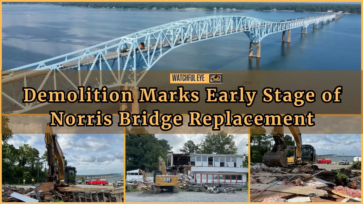 WatchfulEye_VA's tweet photo. A demolition project has started in White Stone, marking an early step in the replacement of the Norris Bridge.

https://t.co/yffOXGnISk https://t.co/eOrn4rtRY4