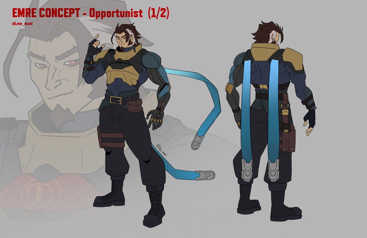 Lew_mani's tweet photo. #overwatch Emre concept - Opportunist. Unbound by the black and white world he used to live by, Emre chose a new path after Overwatch’s dismantling. (AU)

#emresarioğlu #characterdesign #fandesign #digitalillustration https://t.co/ZsjVHnRxaW