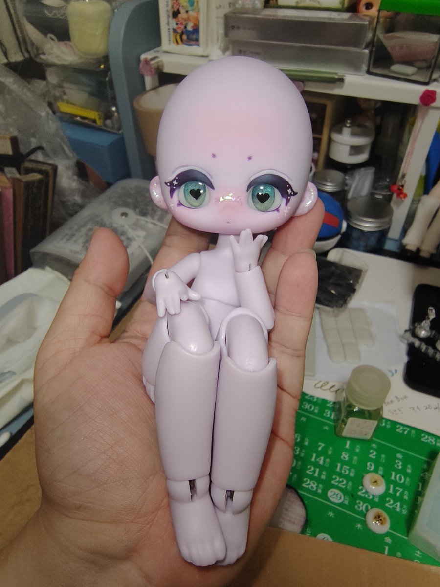 117doll's tweet photo. 結局メイク直した！！
可愛い！！
サイズ感好き←

後はゆっくりお洋服作ってお家探そー

#CFDOLL
#妖精さんの贈り物 https://t.co/cjYb6cNWLf