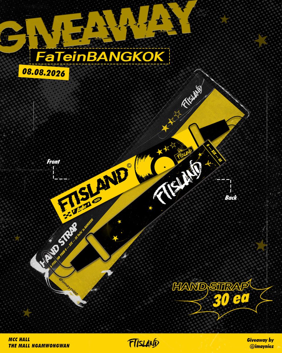 imayniez's tweet photo. Giveaway for FaTe in Bangkok

★ .  ᳝ ࣪  handstrap 30 ea ✹  ִֶָ ࣪ 𑊢

#FaTeinBANGKOK https://t.co/cuYxbJzWZR