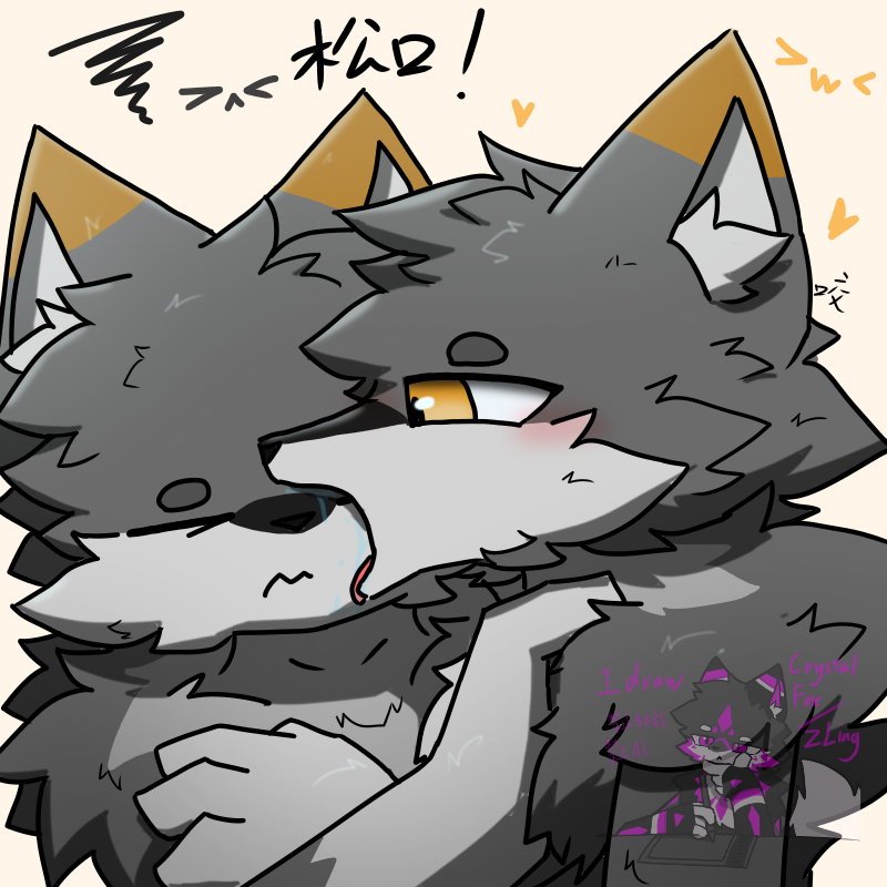 LingFox_CN's tweet photo. average wolves interact: bite mouth :3 https://t.co/DCzalovKY5