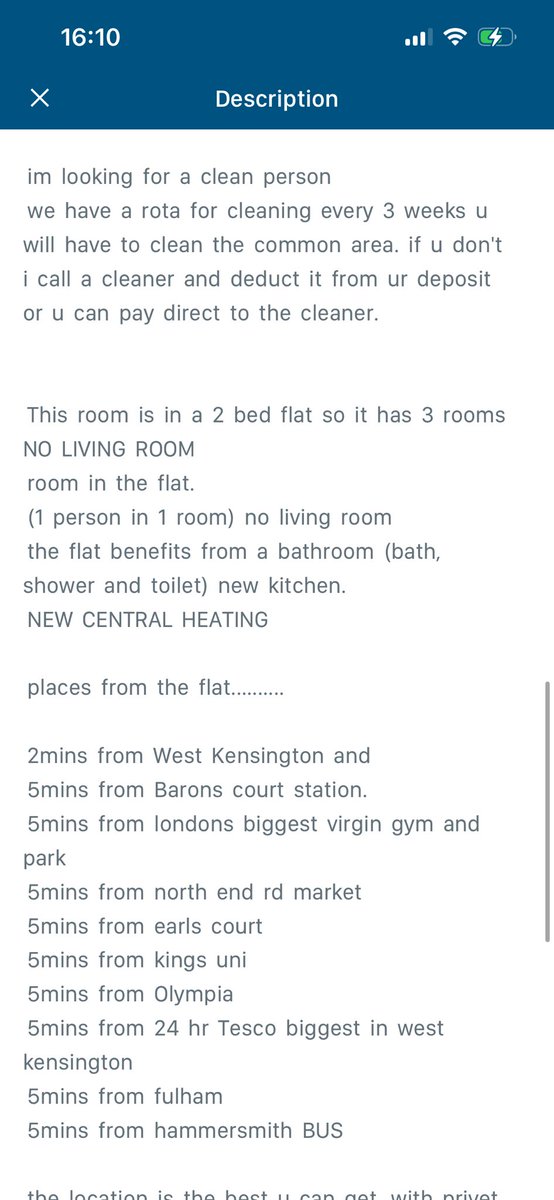 lebrawnjhames's tweet photo. £800 to live with a family who you have to clean for every 3 weeks, even though there is no living room.... London housing is a joke https://t.co/fdQHQhtt6v