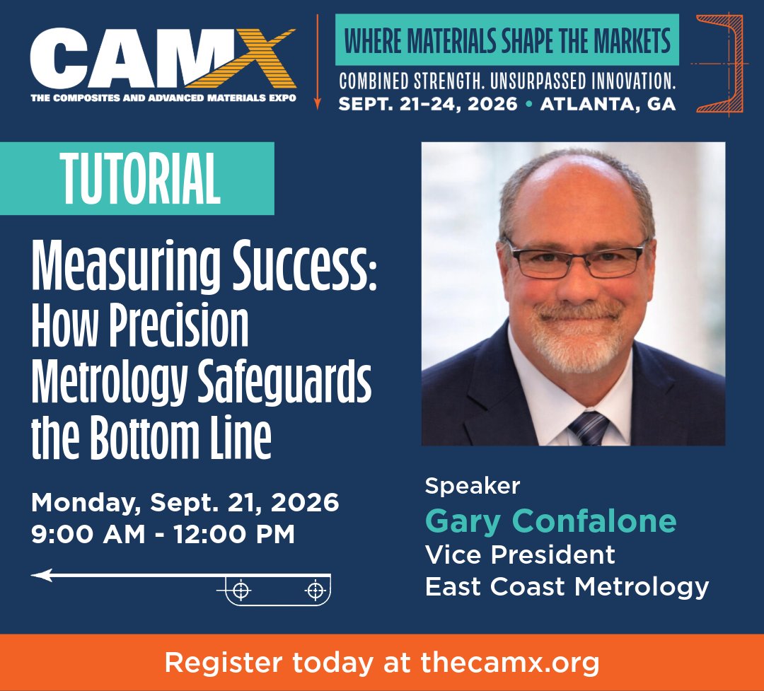 the_CAMX's tweet photo. Add expert-led tutorials to any registration type and dive deeper into the topics that matter most.

Measuring Success: How Precision Metrology Safeguards the Bottom Line
📅 Sept. 21 | 9 AM–12 PM

Register for CAMX >> https://t.co/9DI1KuQCYW https://t.co/a36ZD94YcD