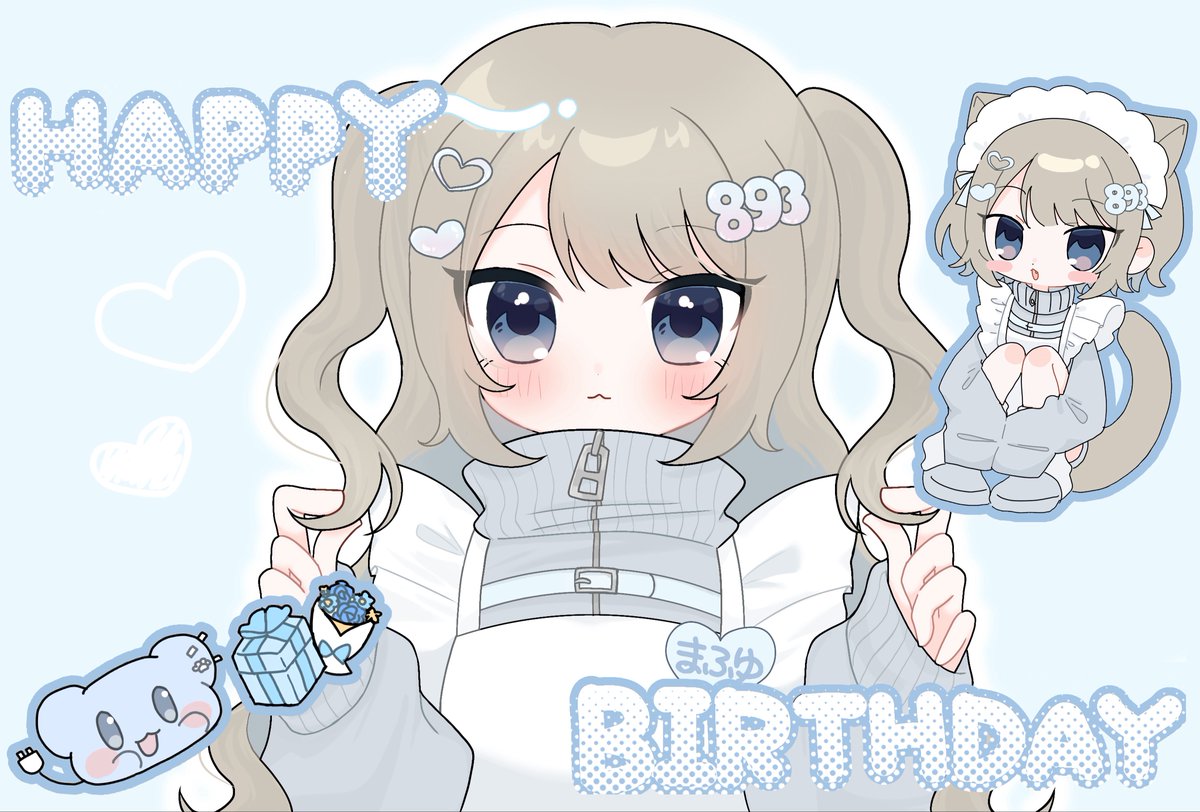 SIGUTARO_'s tweet photo. まふちゃんお誕生日おめでとう🤍🩵 #mafutch https://t.co/elfs3zJ5bh