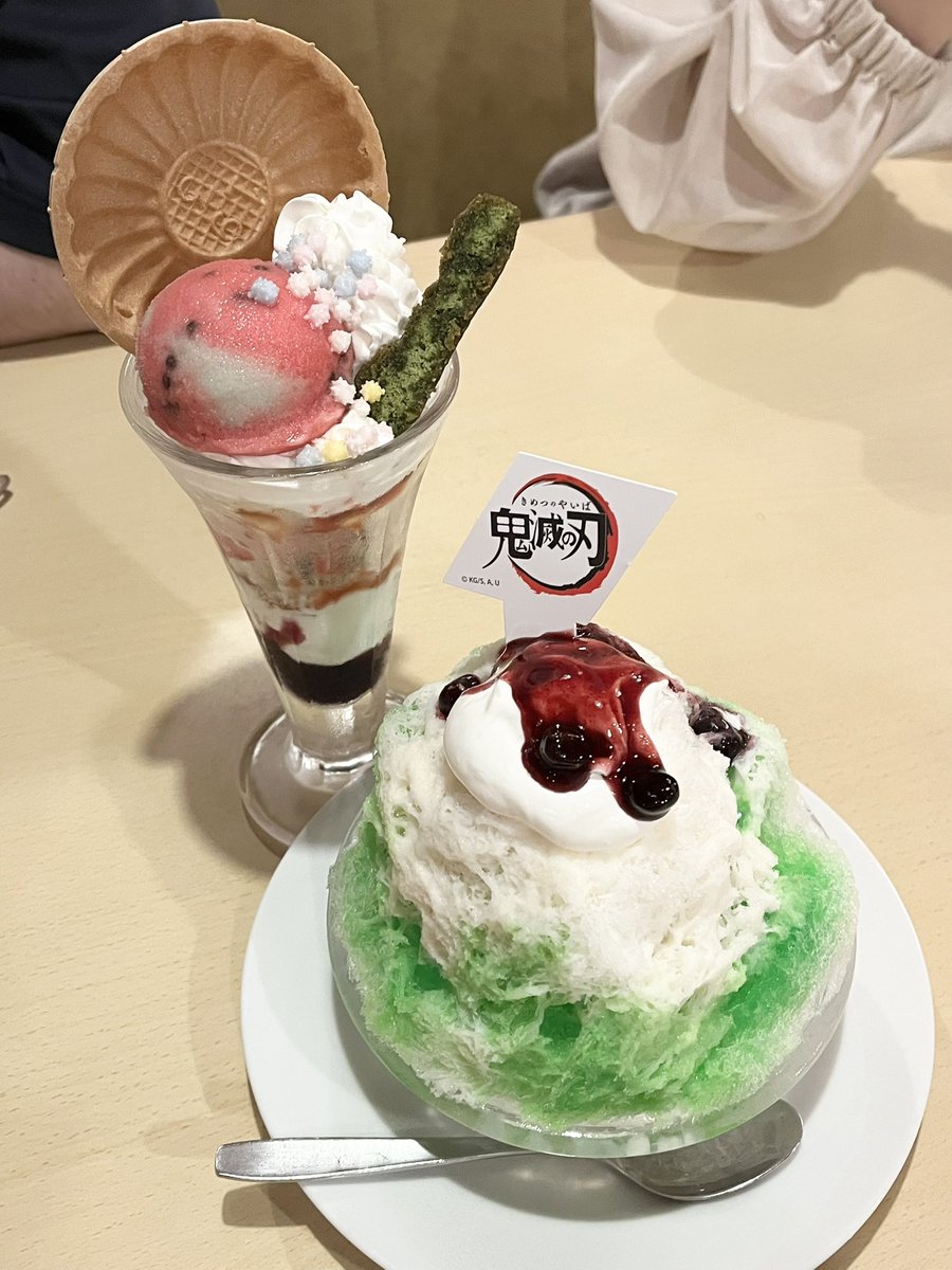 aneediamond's tweet photo. #鬼滅の刃ジョイフルコラボ もちろんデザートもしっかりいただきました！
お初ジョイフルだったけど、色々美味しかったしまた行こうかな？ https://t.co/ooGLU1QMVG